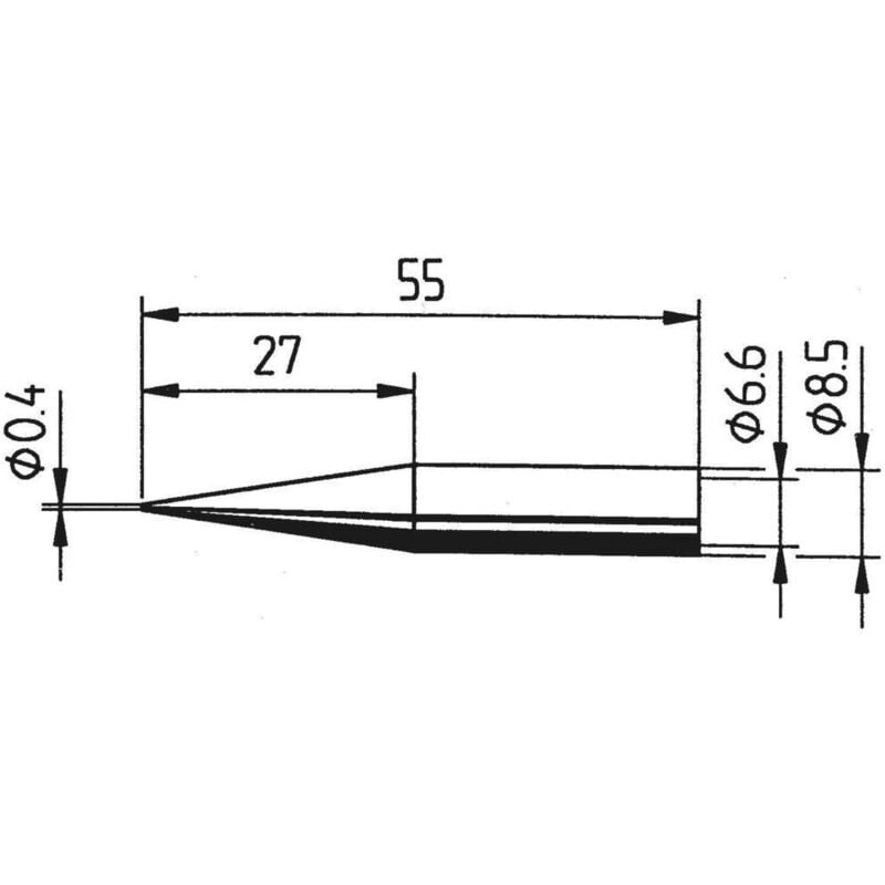 Ersa - 842 ud lf Panne de fer à souder forme de crayon, rallongée Taille de la panne 0.4 mm Contenu 1 pc(s)