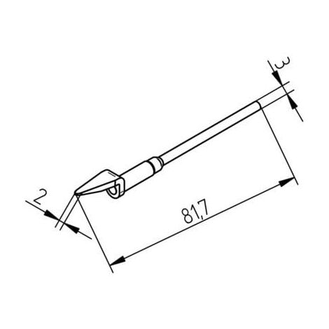 ERSA PANNE DE FER À DESSOUDER TAILLE DE LA PANNE 2 MM CONTENU 1 PC(S) 0452MDLF020/SB