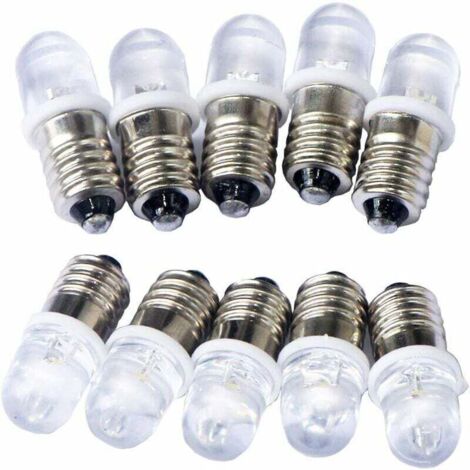 Ersandy 10pcs E10 12V LED Spot Bulbs Warm White