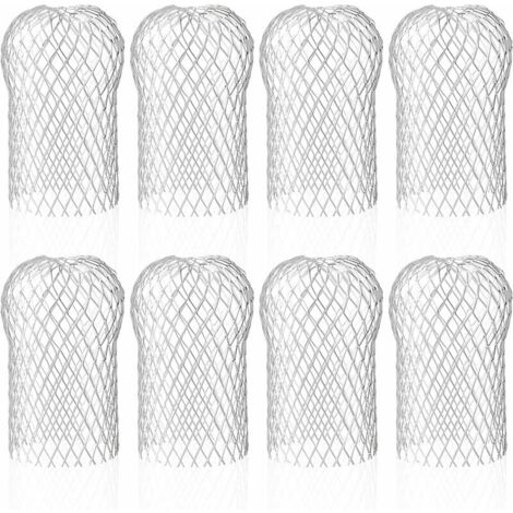 Ersandy 8x Filtres de Gouttière en Aluminium，Protections de gouttières en métal pour les avant-toits，8.8x14.5cm