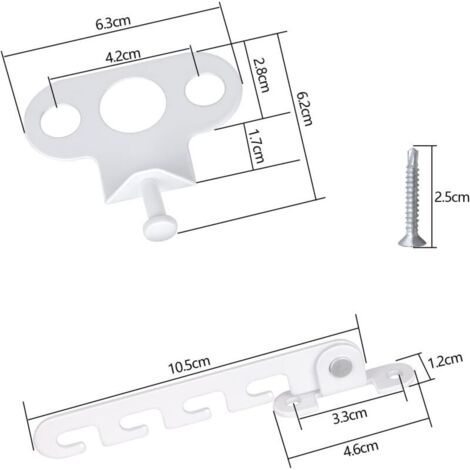 Ersandy Entrebâilleur de Fenêtre à Battant 2 PCS Restricteur de Fenêtre, Livré avec 4 vis, Verrou de Fenêtre Serrure de Fenêtre à l'épreuve pour Régler l'ouverture de la Fenêtre (Blanc)