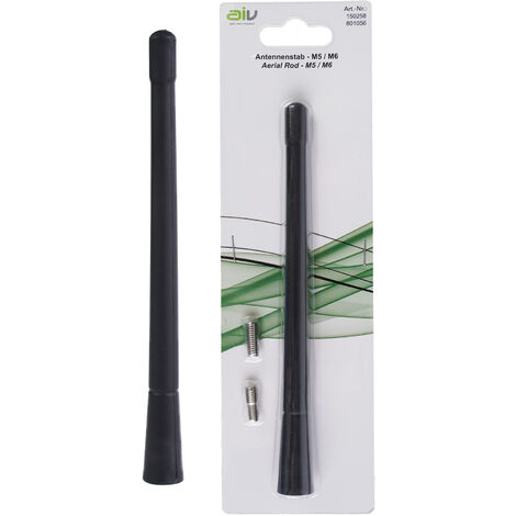Ersatz-Antennen-Stab 16V 17cm Rubber-Flex Schwarz