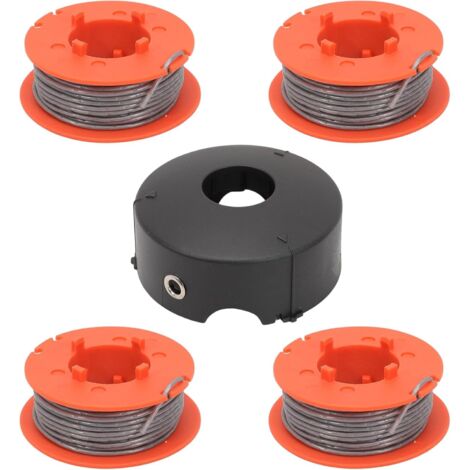 Ersatz-Fadenspule für Bosch Art 23 26 30 Combitrim Easytrim Rasentrimmer Spule F016800175 Länge 8m Ø 1,6mm mit Spulenabdeckung (4 Spulen + 1 Kappe)