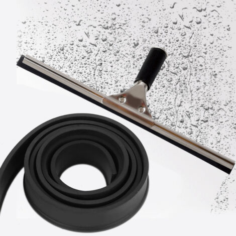 Ersatz-Gummistreifen - Abzieher-Ersatz Edelstahl Fensterglaswischer-Reinigungszubehör - ECRS-105 - Schwarzer Gummistreifen für Badezimmer Küche Auto Spiegelglasreinigung - Länge 105 cm - 1 Stück pro P