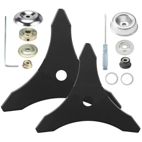 Ersatz-Rasenmähermesser aus Hartmetallstahl mit Adapter für 25,4 mm oder 20 mm Schaft, kompatibel mit Husqvarna, Stihl, Oregon und Hitachi