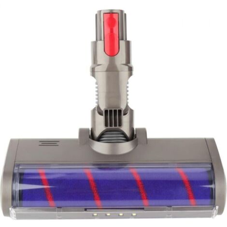Ersatz-Reinigungskopf mit weicher Rolle für Dyson V7 V8 V10 V11 V15 Akku-Staubsauger, Bodenbürsten-Zubehör mit LED-Scheinwerfern