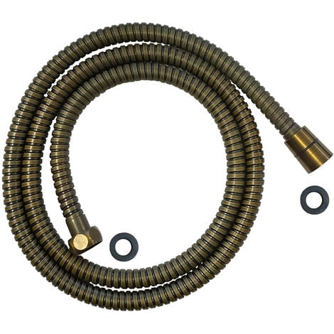 Ersatz Schlauch Flexibler Duschschlauch Brause 1/2 Länge 150 cm Antik Bronze mit Verdrehschutz für Zubehör Duschkopf Badarmatur Duscharmaturen Sanlingo