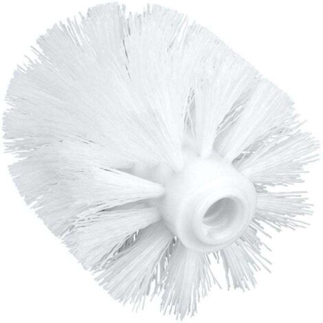 Ersatz-Toilettenbürstenkopf für Toilettenbürstenhalter, mit Adapter, Polypropylen, Ø 8,5 cm, weiß