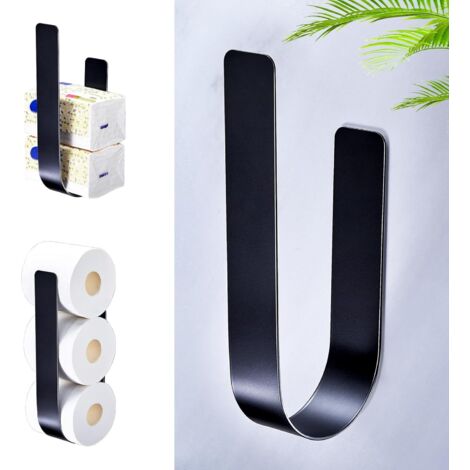 Ersatz-Toilettenpapierhalter ohne Bohren, Toilettenpapierhalter, Wandmontierte Toilettenpapieraufbewahrung, Selbstklebender Toilettenpapier-Organizer, Toilettenpapierrollenhalter