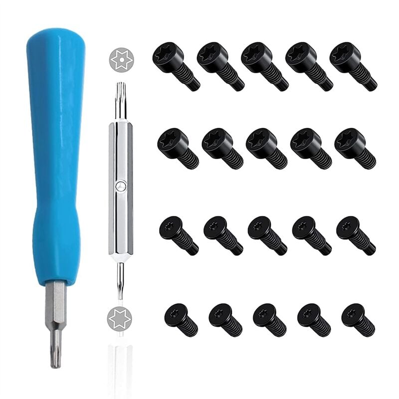 Image of Tlily - Ersatz Türklingel Blau Schraubendreher T6 T15 & + 20Pcs Screwsg Sicherheit Schraube Set