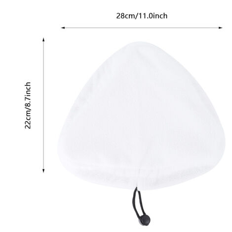 Ersatz-Wischmoppbezug für Dampfreiniger – Waschbare Mikrofaser – 2er-Pack – Kompatibel mit Shark H2O, X5 – Weiß – 28 x 22 cm