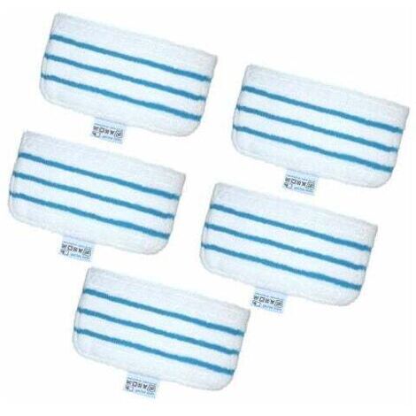 Ersatz-Wischmopppads für Black + Decker Dampfmopp FSM1610 / FSM1630, waschbare Wischmopppads, 5 Stück