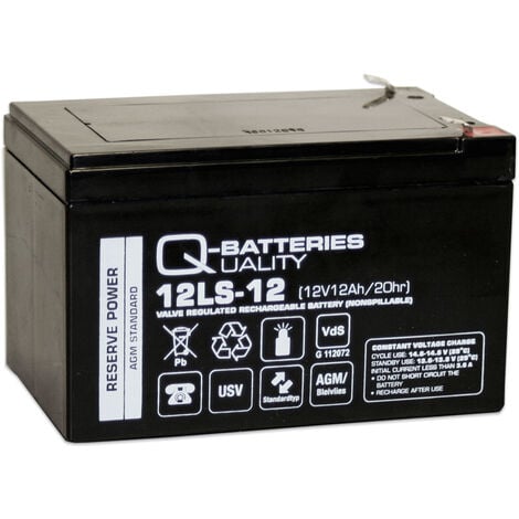 QUALITY BATTERIES Ersatzakku für Panasonic LC-RA1212PG1 12V 12Ah AGM Batterie VdS