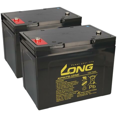 Ersatzakku für Sopur E155 2 x 12V 75Ah Blei AGM zyklenfest