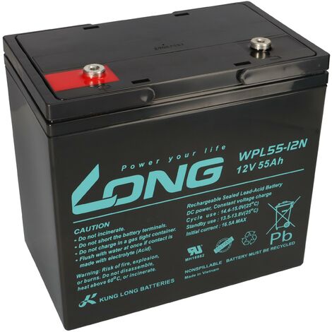 Ersatzakku für Sterling S425 2x 12V (24V) 55Ah Zyklenfest AGM Long