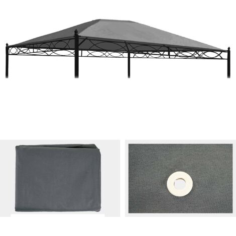 Ersatzbezug für Dach Pergola Pavillon Calpe 4x3m grau