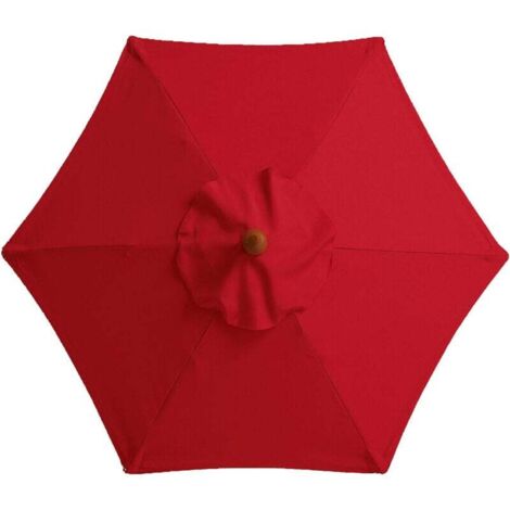 Ersatzbezug für Sonnenschirm Outdoor, für 6-Stachel-Sonnenschirm, wasserdicht 3M, UV-Schutz, rot