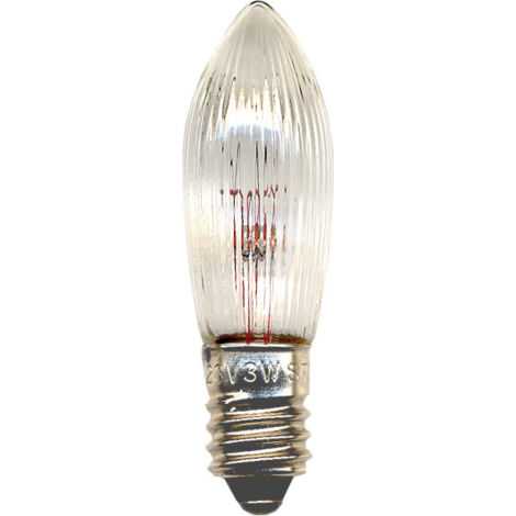 Ersatzbirnen ,Spare Bulb', E10, Kerzenform, dimmbar, 7er-Pack, 3W, warmweiß