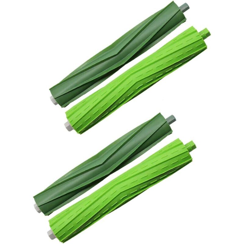 Image of Rubber Replacement Brushes Fit for iRobot Roomba i7 i7+ E5 E6 E7 Vacuum Cleaner Accessories, 2 Set