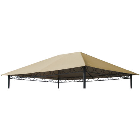 Ersatzdach 3x4m Stil Pavillon Sand  Ersatzplane Ersatzbezug