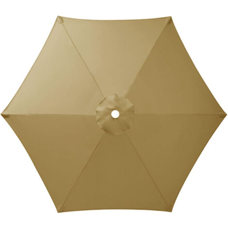 Ersatzdach für 6-Streben-Sonnenschirm, UV-beständiger und wasserdichter Gartenschirm, Ersatzdach (Khaki, 200 cm)