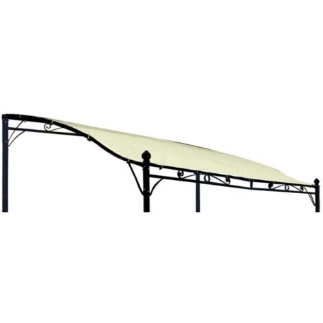 Ersatzdach für Anbaupavillon MANTOVA XL 3x3 Meter, PVC-beschichtet ecru