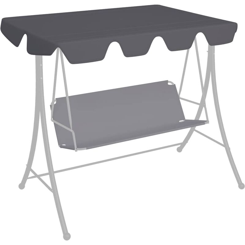 Ersatzdach Für Hollywoodschaukel Anthrazit 150/130x105/70 Cm Vidaxl
