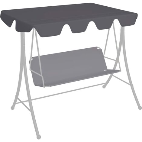 Ersatzdach für Hollywoodschaukel Anthrazit 150/130x105/70 cm CFW705773
