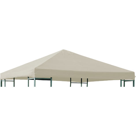 Ersatzdach für Metall- und Alupavillon 3x3 Meter ecru, wasserdicht PVC-beschichtet - ecru