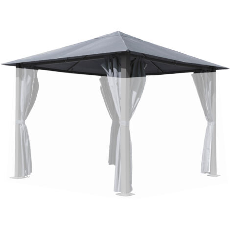 Ersatzdach für Pavillon Paris 3x3m Pavillondach Platingrau