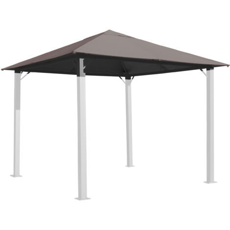 Ersatzdach für Pavillon Paris 3x3m Pavillondach Taupe