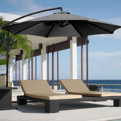 Ersatzdach für Sonnenschirm [Pergola/Belüftet] Polyester Durchmesser 193 cm Schwarz Grün Braun Elfenbein
