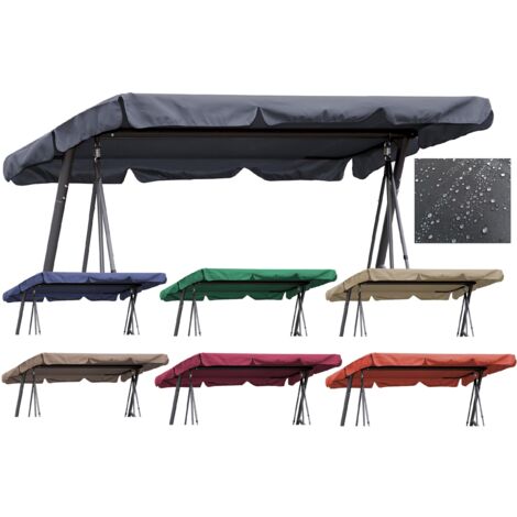 Ersatzdach Gartenschaukel Universal Hollywoodschaukel 3 Sitzer Grau UV