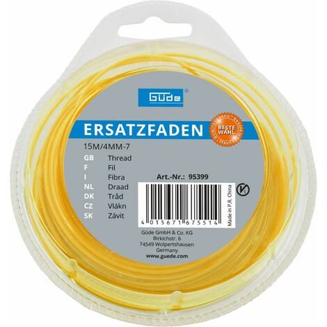 WOLPART Ersatzfaden 15 m/4 mm 7-kant