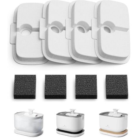 Ersatzfilter für Katzenbrunnen, 4er-Pack, kompatibel mit den Modellen PLWF005, PLWF115, PLWF105, Vertikalfiltration – Sonstige