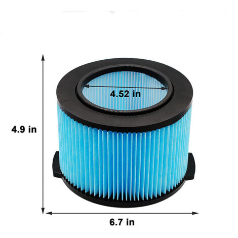Ersatzfilter für Ridgid VF3500 Werkstattsauger, 2er-Pack, 3-lagiger Nass-/Trockensauger für Feinstaub und Schmutz, 3-4,5 Gallonen Handstaubsauger