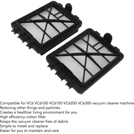Ersatzfilter für Saugroboter VC6, VC6100, VC6150, VC6200 und VC6300 – 2 Stück Hochleistungs-HEPA-Filter