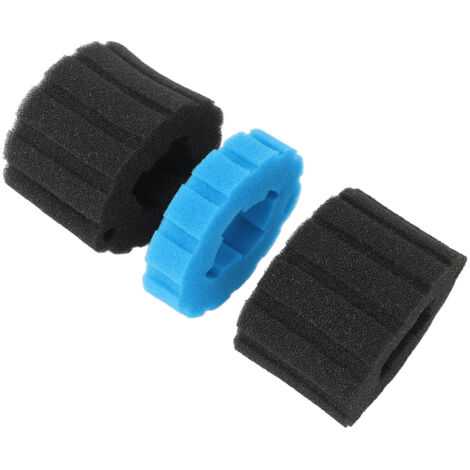 Ersatzfilterschaum für Aquatis Biopress - 1 feiner blauer Schwamm + 2 grobe schwarze Schwämme