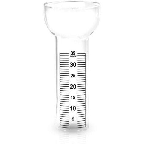 Ersatzglas für Regenmesser mit Frosch-, Maus-, Krähenmotiven usw. und einem Maßstab bis zu 35 mm/m²