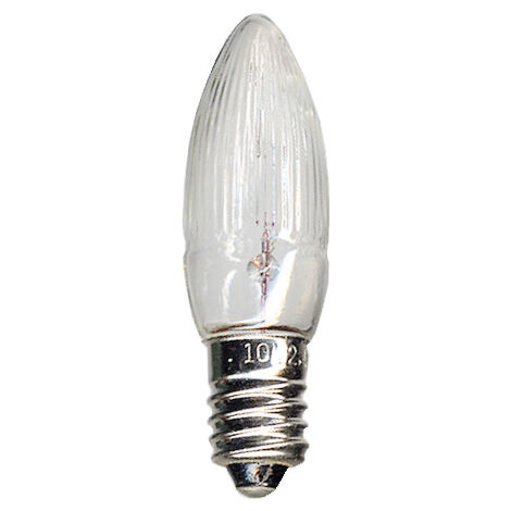 Ersatzglühbirchen E10, 2,4W / 10V, 3 Stück auf Karte