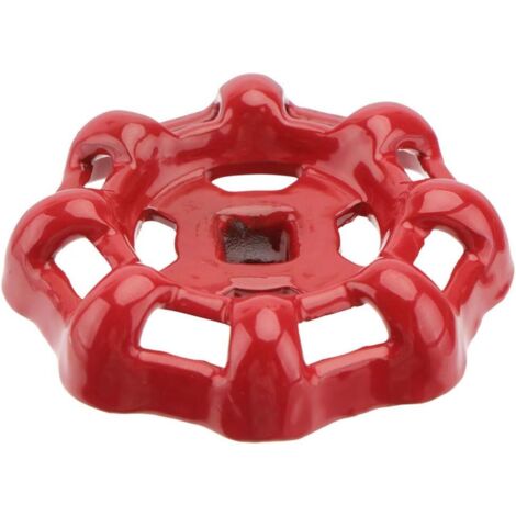 Ersatzgriff für Kugelhahn – 7 mm rotes Gusseisen-Handrad für Wasserleitungen, robust, langlebig & einfach zu montieren