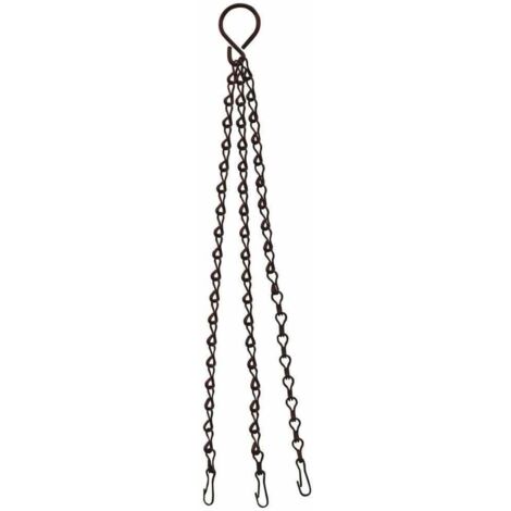Ersatzkette für Hängeampel, 45 cm mit Haken, schwarz