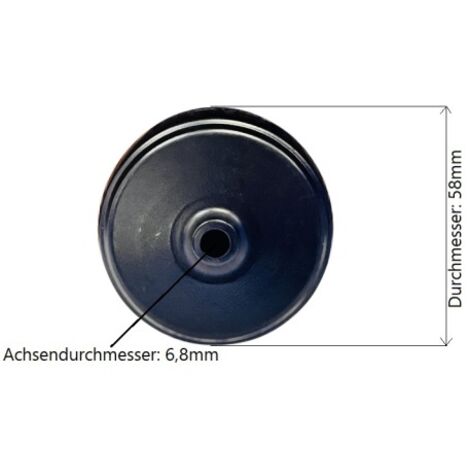 Ersatzrad 58mm für Akku Rasenmäher, Benzin Rasenmäher und Rasenmäher aus Hobbymärkten uvm.