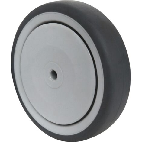 Ersatzrad Rad-Ø 100 mm Tragfähigkeit 100 kg Gummi grau Achs-Ø 8 mm Nabenlänge 36 mm