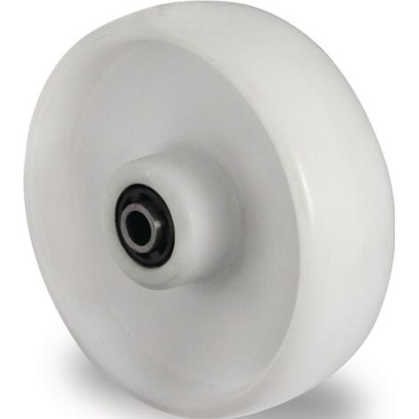 Ersatzrad Rad-Ø 100 mm Tragfähigkeit 150 kg Polyamid weiß Achs-Ø 12 mm Nabenlänge 40 mm