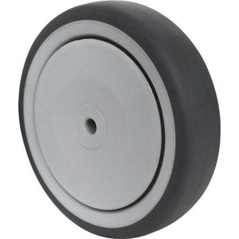 Ersatzrad Rad-Ø 150 mm Tragfähigkeit 100 kg Gummi grau Achs-Ø 8 mm Nabenlänge 36 mm