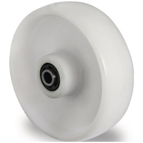 Ersatzrad Rad-Ø 200 mm Tragfähigkeit 350 kg Polyamid weiß Achs-Ø 20 mm Nabenlänge 59 mm