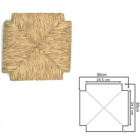 Ersatzsitz aus Stroh für quadratischen Hocker 30 x 30 cm Modell 772