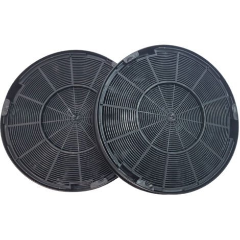 Ersatzteil - 2x Runder Aktivkohlefilter FAC 529/1, Type F196 -  - ARTHUR MARTIN ELECTROLUX, ARISTON HOTPOINT, SIEMENS, ZANKER, ZANUSSI, BEKO, ROBLIN, NEFF, ELECTROLUX, INDESIT, AEG, DE DIETRICH, JUNO,