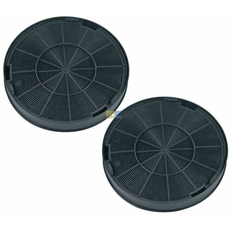 Ersatzteil - 2x Runder Aktivkohlefilter FAC 529/1, Type F196 -  - FAURE, INDESIT, ARISTON HOTPOINT, ROBLIN, ELECTROLUX, NEFF, DE DIETRICH, SIEMENS, ZANUSSI, BOSCH, AEG, ARTHUR MARTIN ELECTROLUX, SCHOL